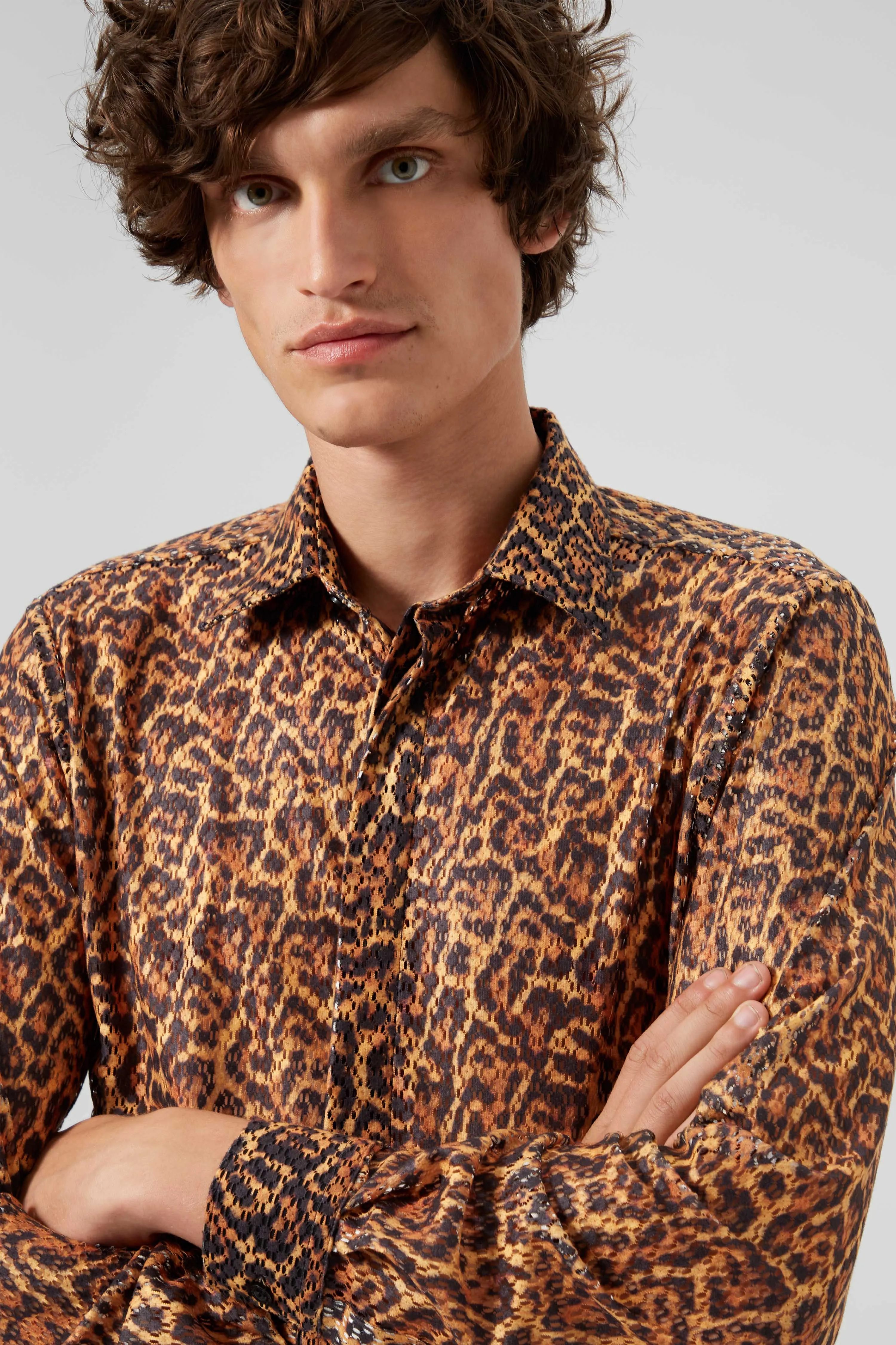 Shackley Skinny Fit Leopard Print Shirt - ARCHIVE