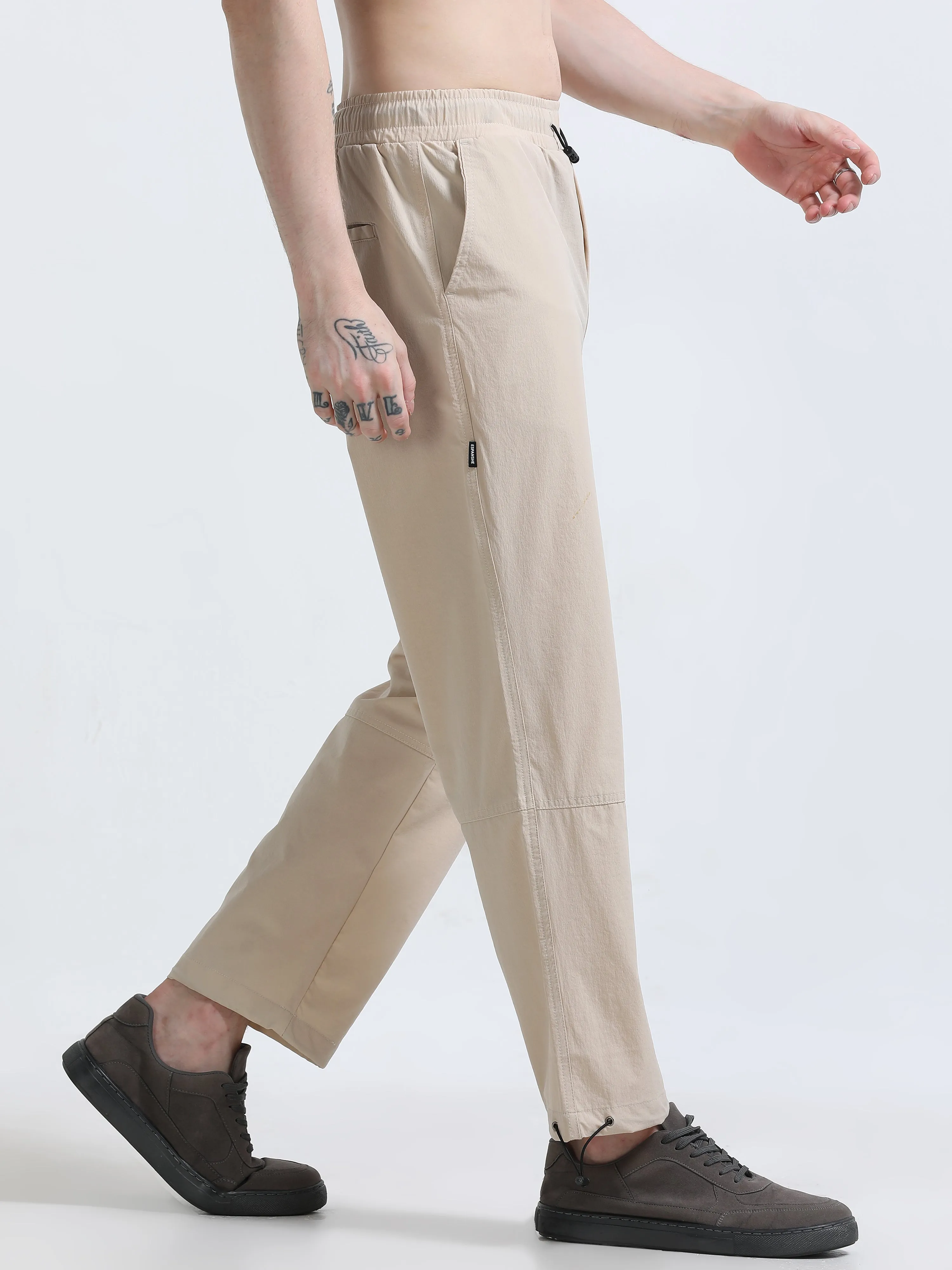 Shade -  Plain Joggers - Light Cream