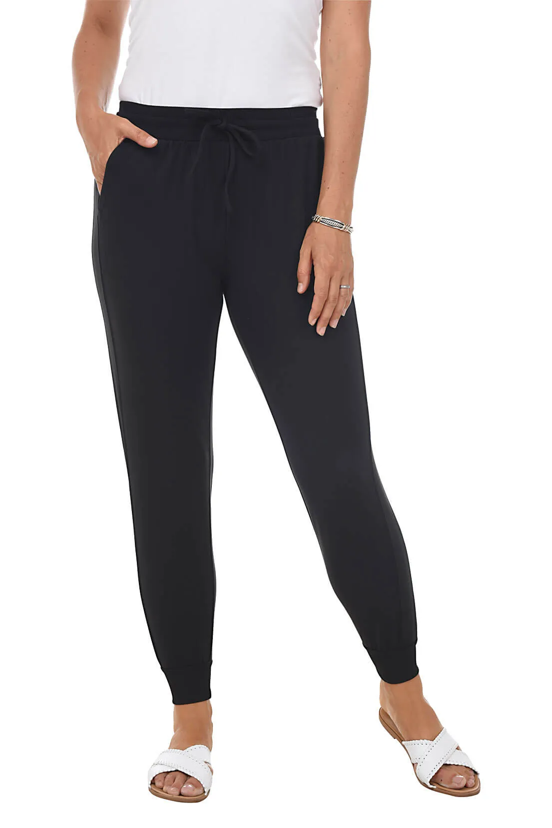 Solid Ankle-Length Jogger Pant