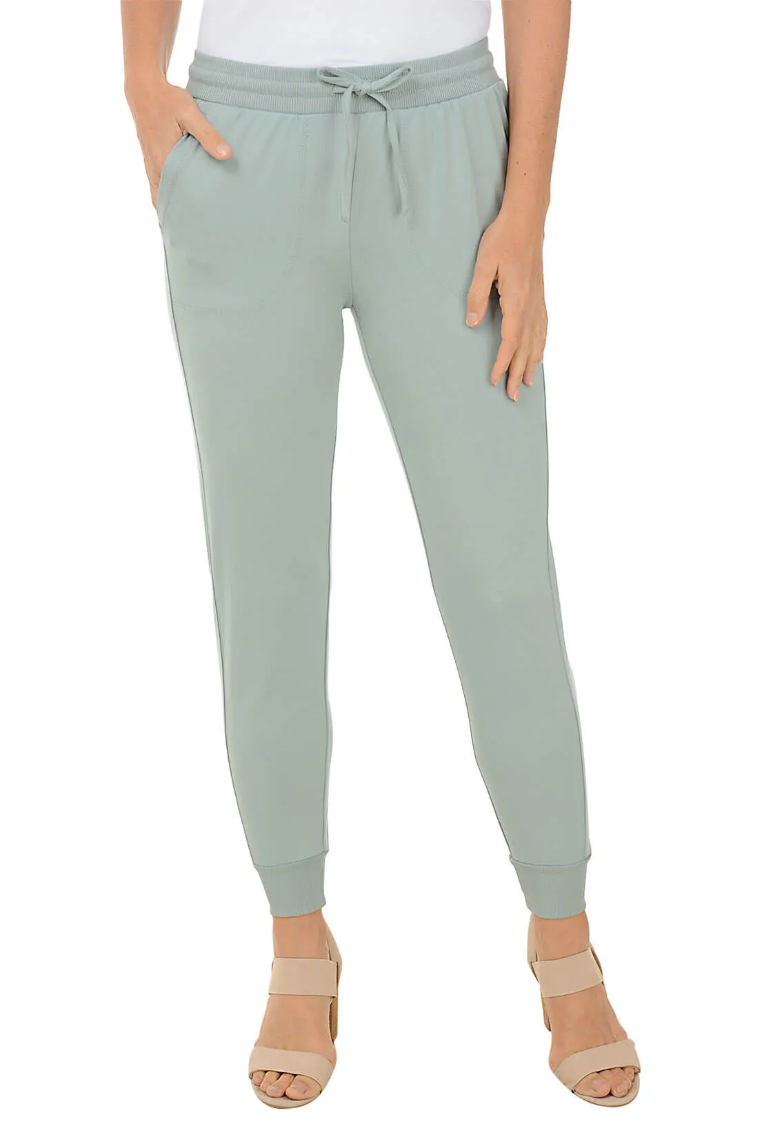 Solid Ankle-Length Jogger Pant