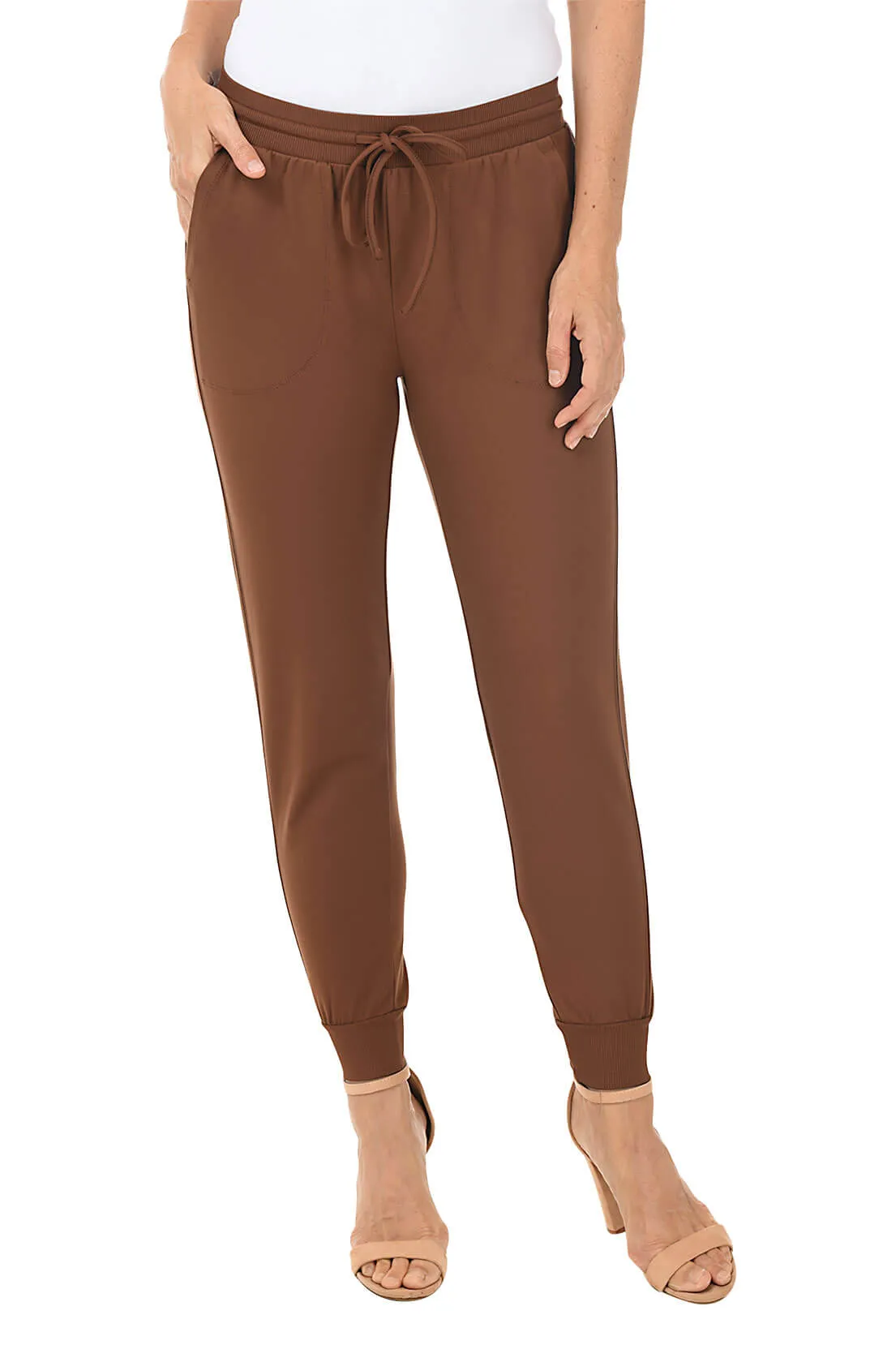 Solid Ankle-Length Jogger Pant