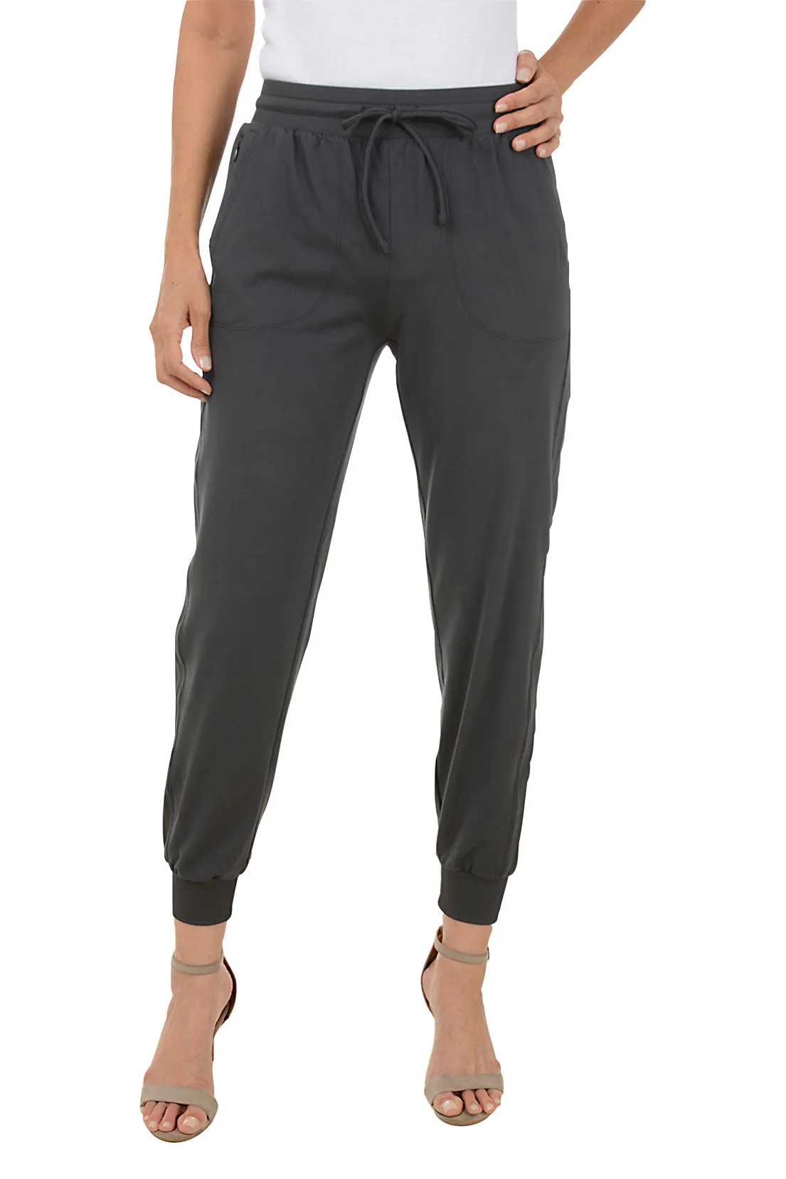 Solid Ankle-Length Jogger Pant