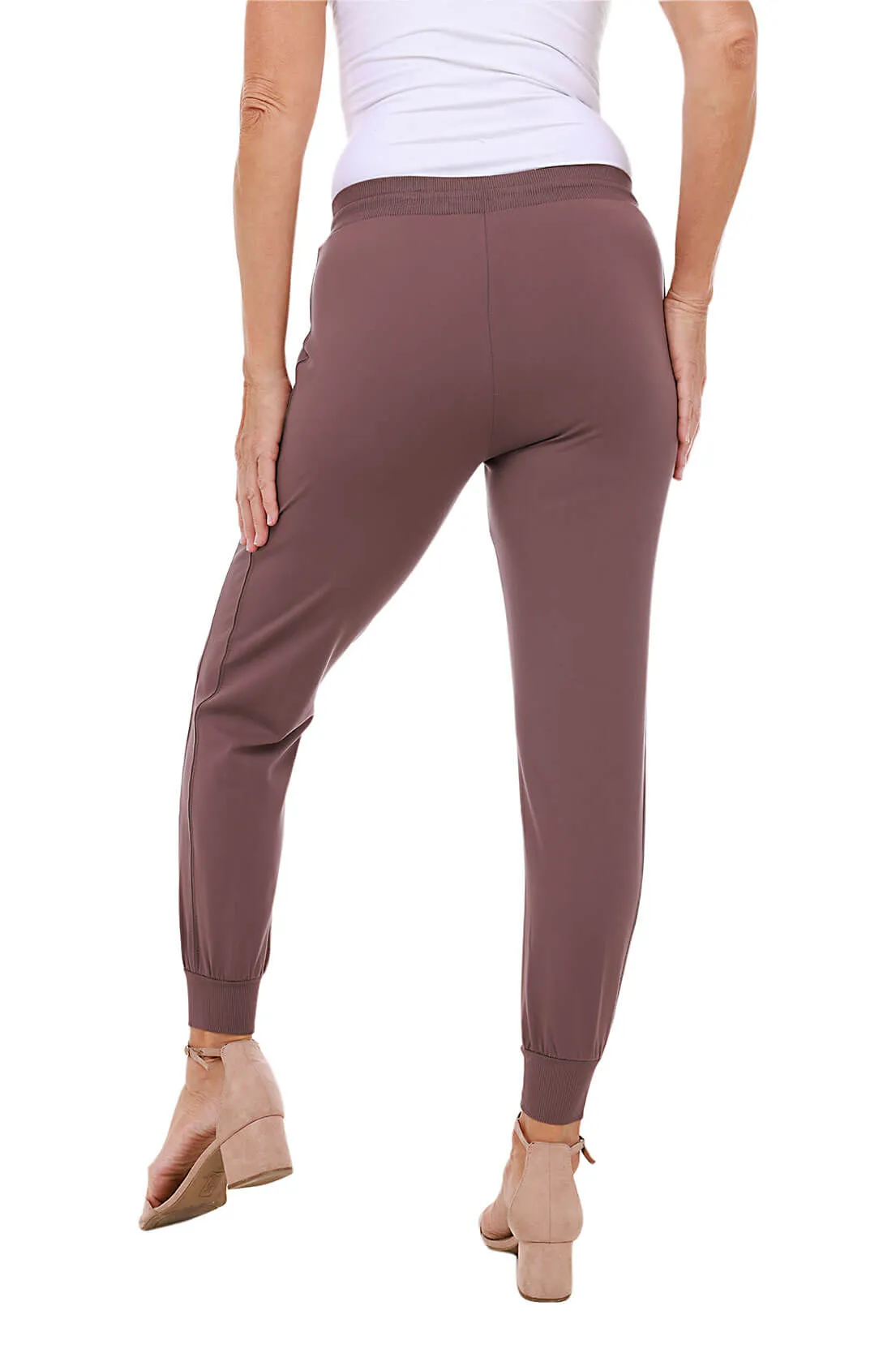 Solid Ankle-Length Jogger Pant