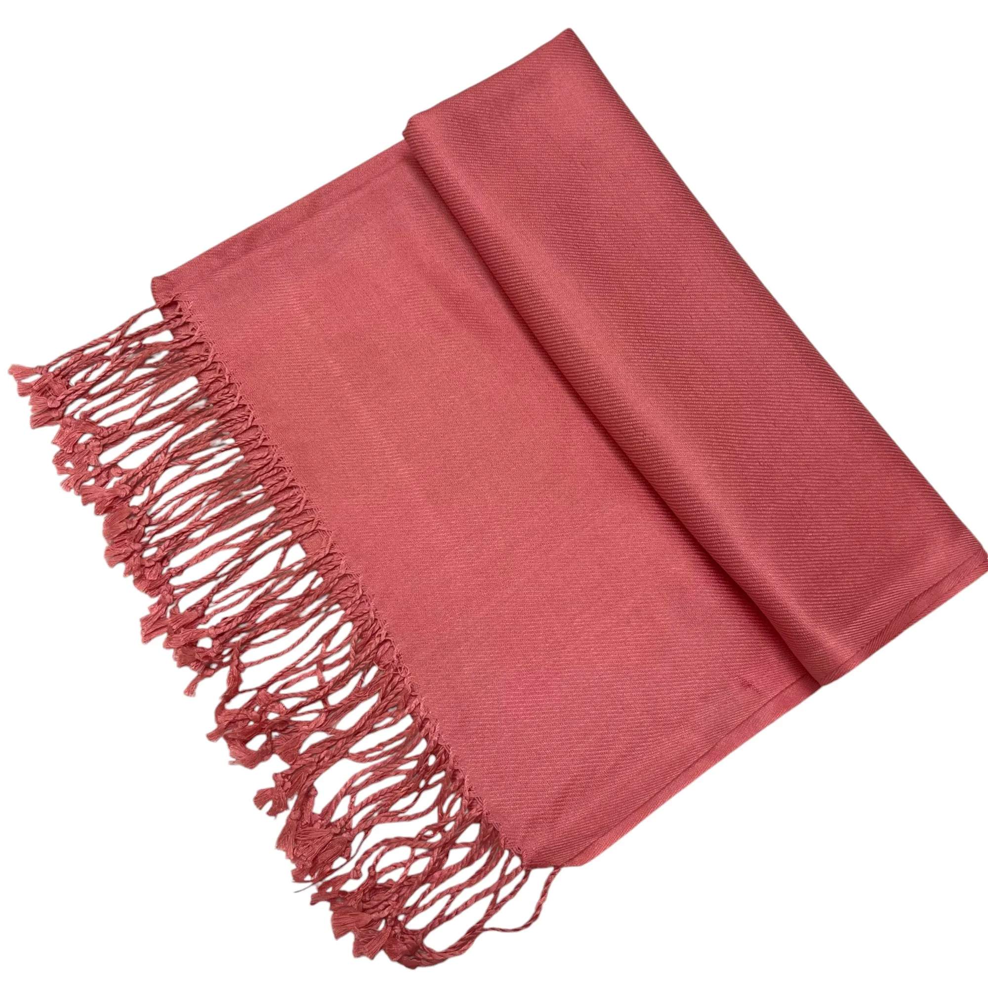 Solid Coral Pashmina Scarves