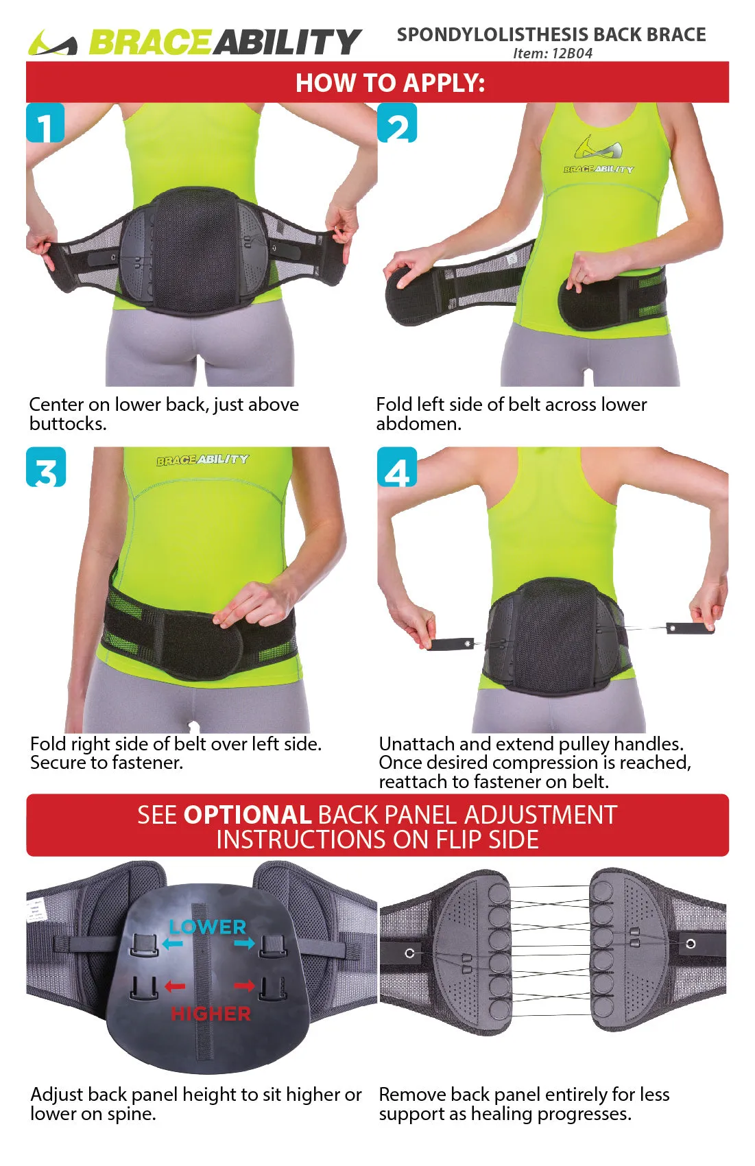 Spondylolysis & Spondylolisthesis Back Brace Stabilizer | Pars Defect & Anterolisthesis Treatment Corset Belt