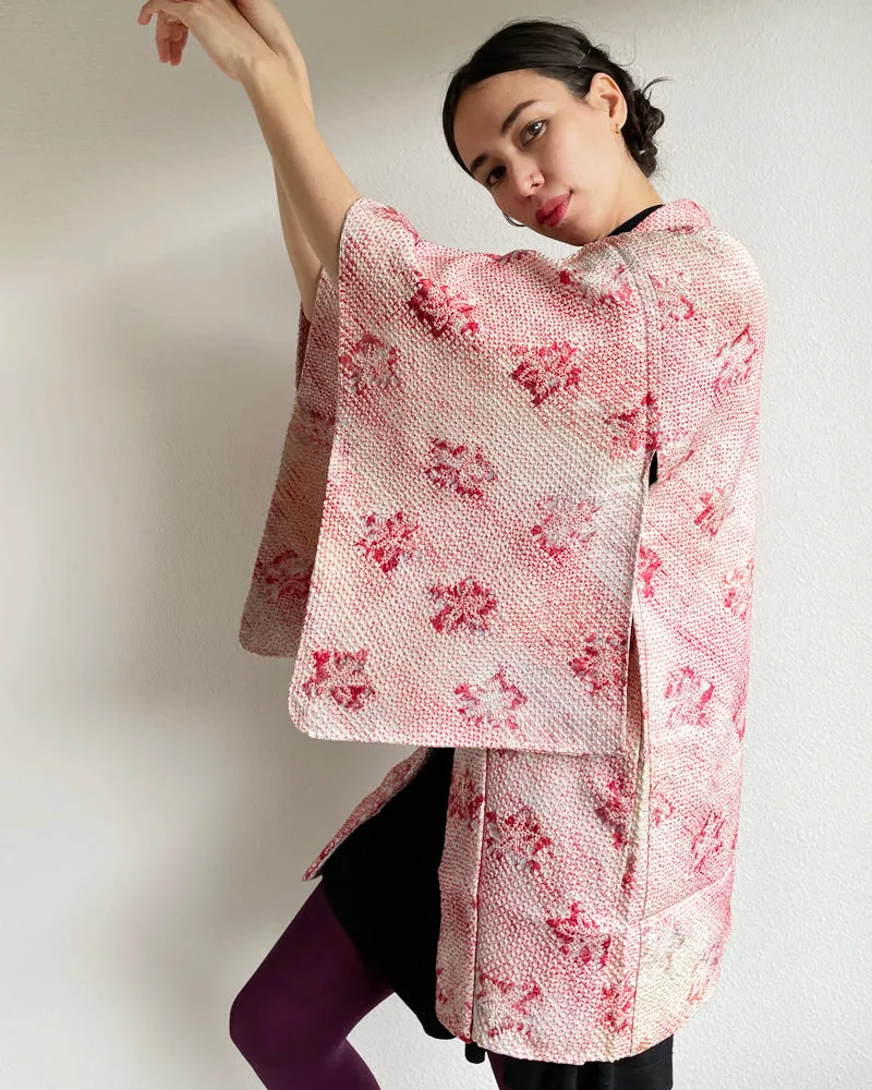 Spring Gradation Shibori Haori Kimono Jacket