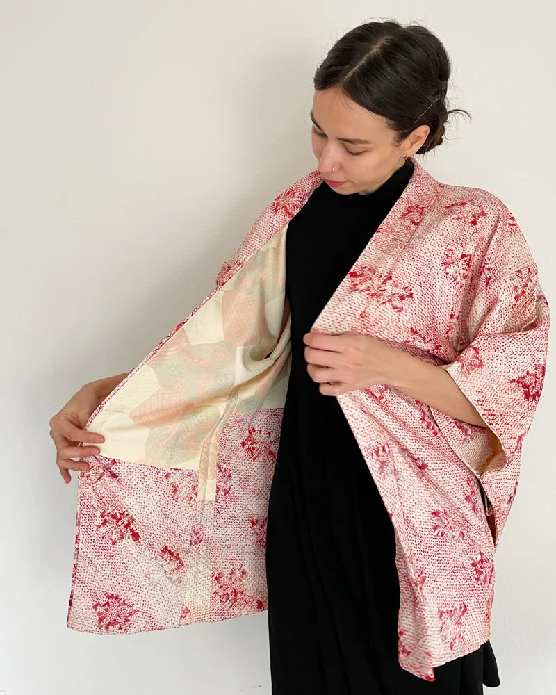 Spring Gradation Shibori Haori Kimono Jacket