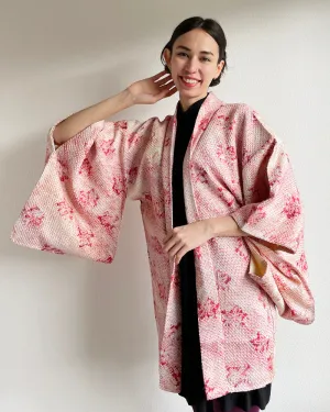 Spring Gradation Shibori Haori Kimono Jacket