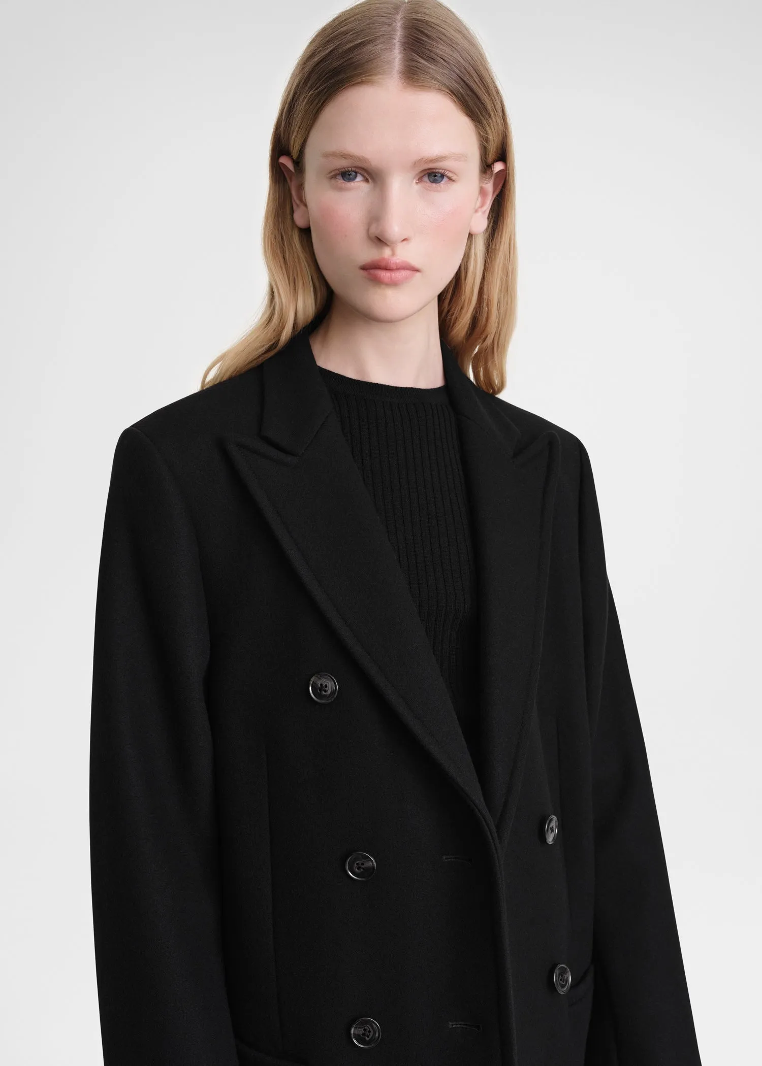 Tailored overcoat black