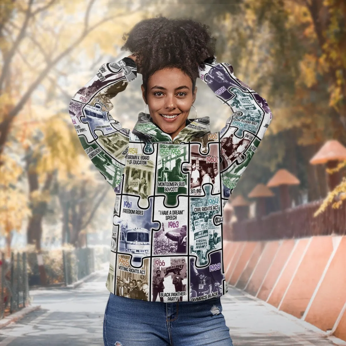 The Civil Rights Journey in Puzzle All-over Hoodie