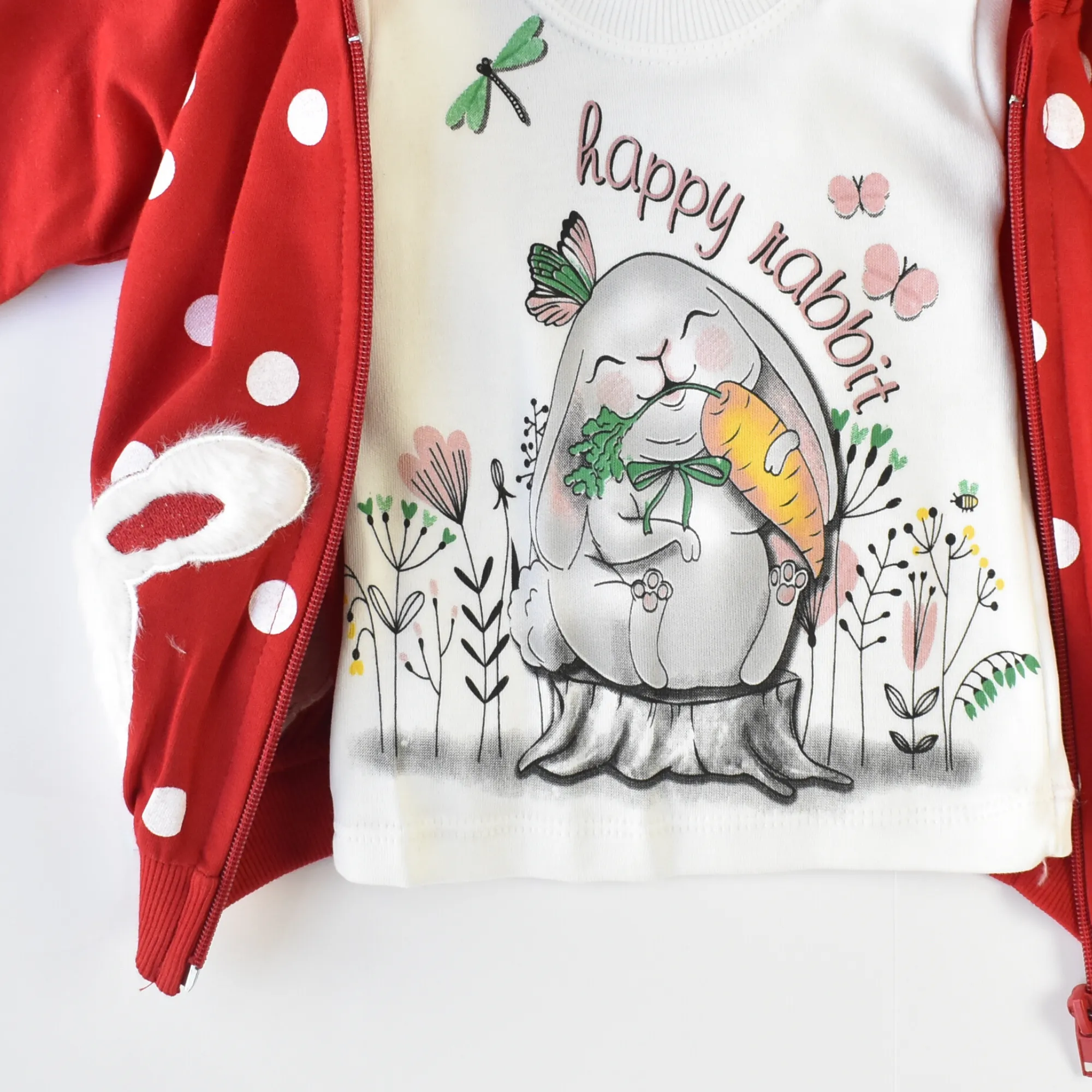 The Happy Rabbit Girls Hoodie Set