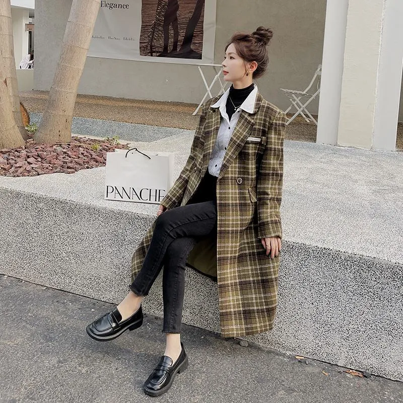 Thickened Knee-Length Slim-Fit Style Overcoat