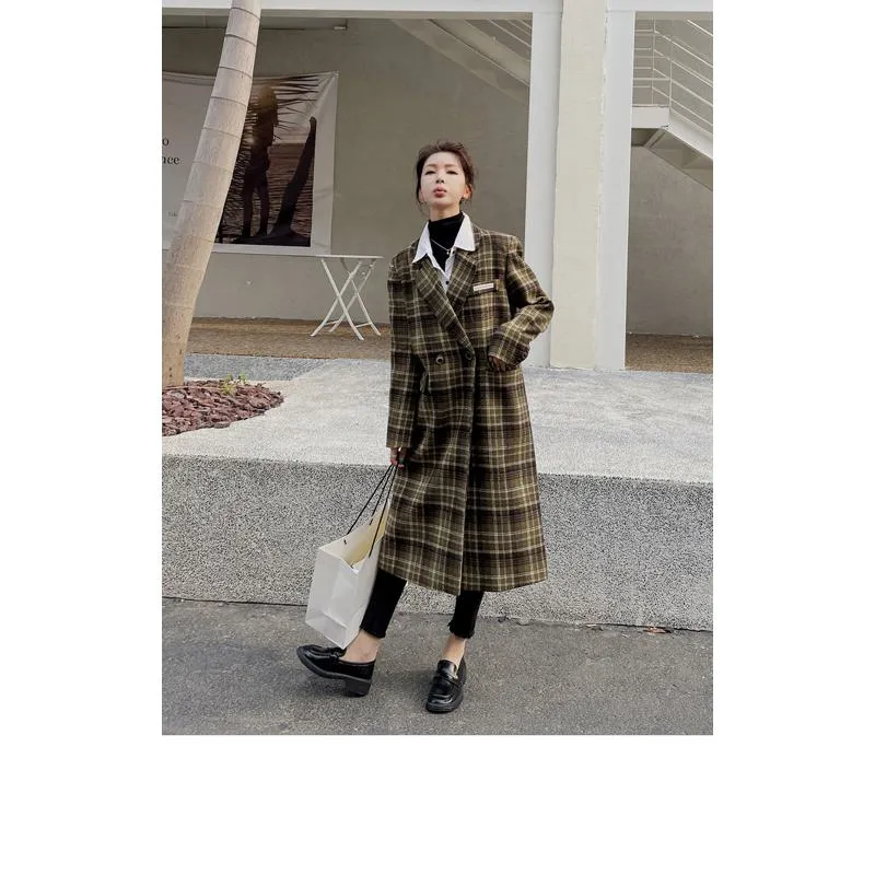 Thickened Knee-Length Slim-Fit Style Overcoat