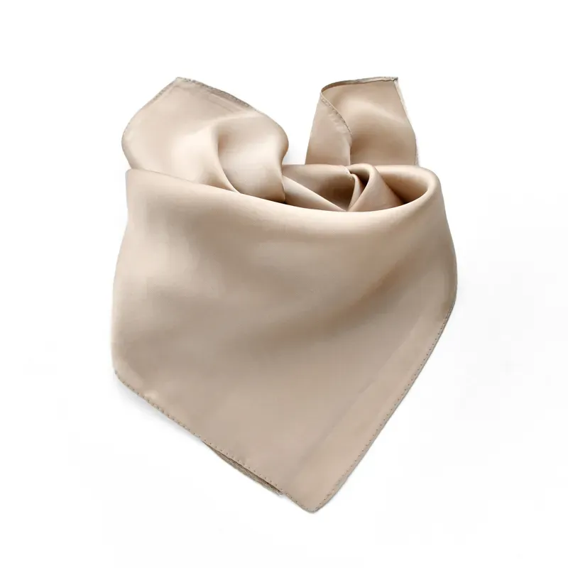 Timeless Champagne Pure Mulberry Silk Scarf Bandana