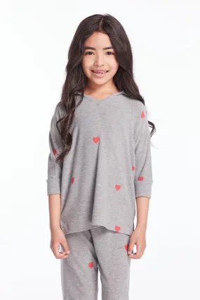 Tiny Hearts Girls Pullover Hoodie