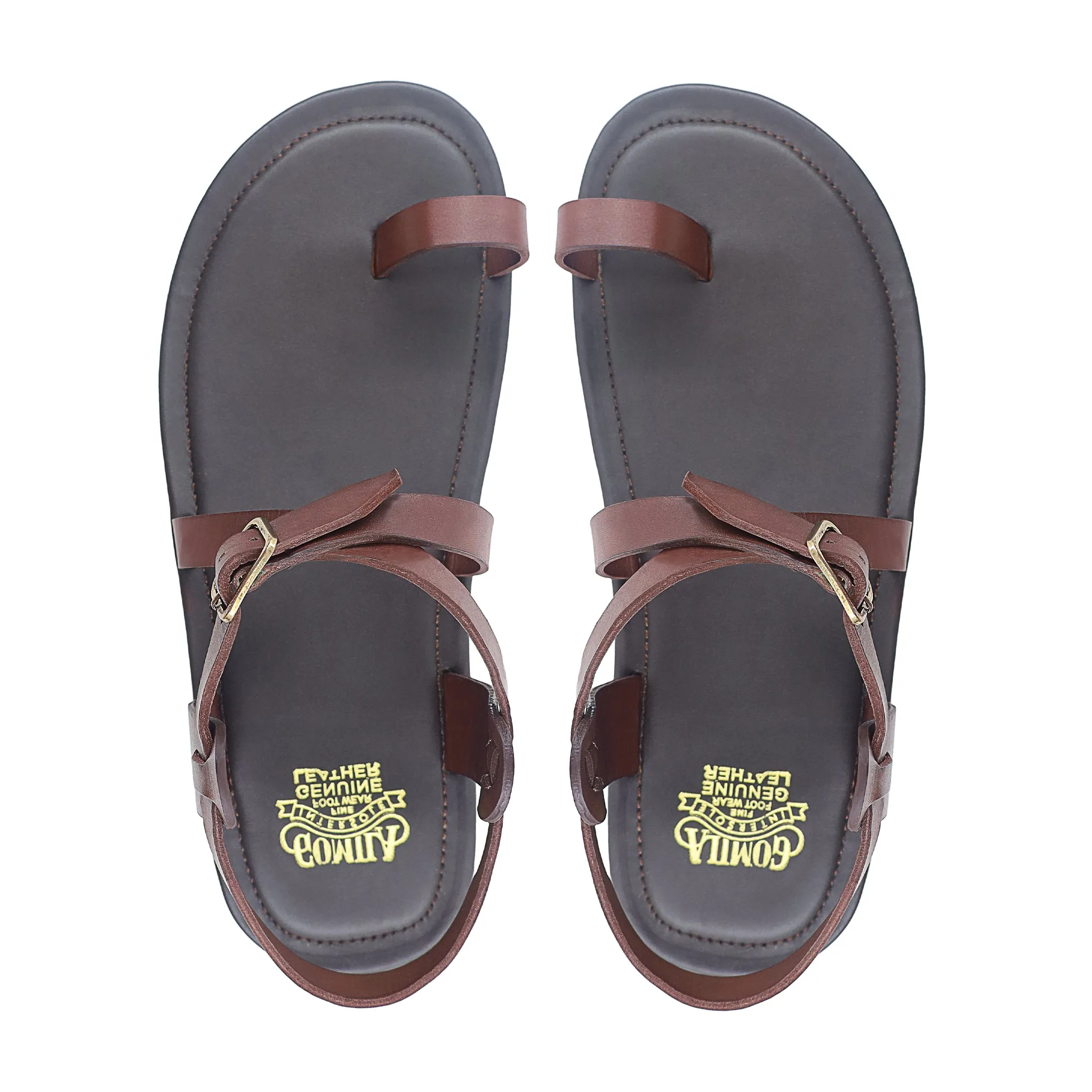 Tomiko - Men's Brown Calf Leather Sandal