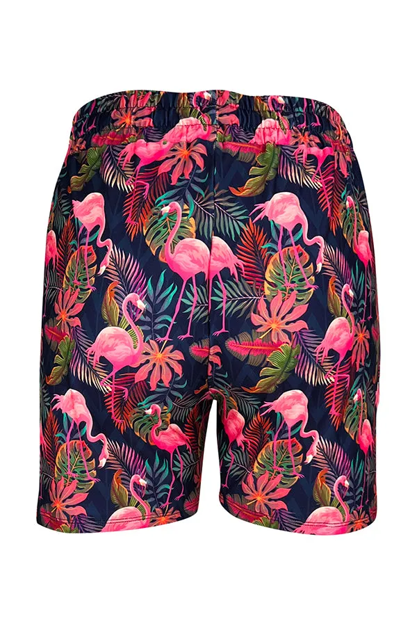 Tropical Flamingo Jogger Shorts