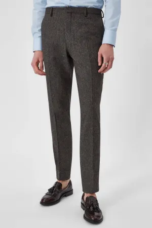 Uptown Slim Fit Brown Wool Trousers - ARCHIVE