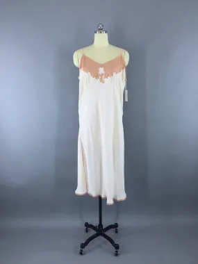 Vintage 1920s Bias Cut Art Deco Full Slip