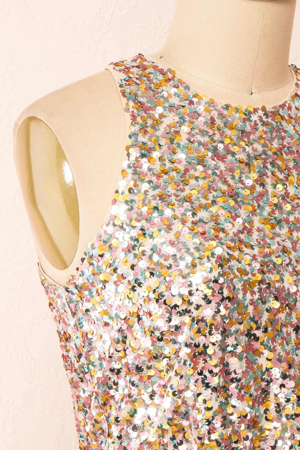 Vivenda | Pastel Sequin Sleeveless Top