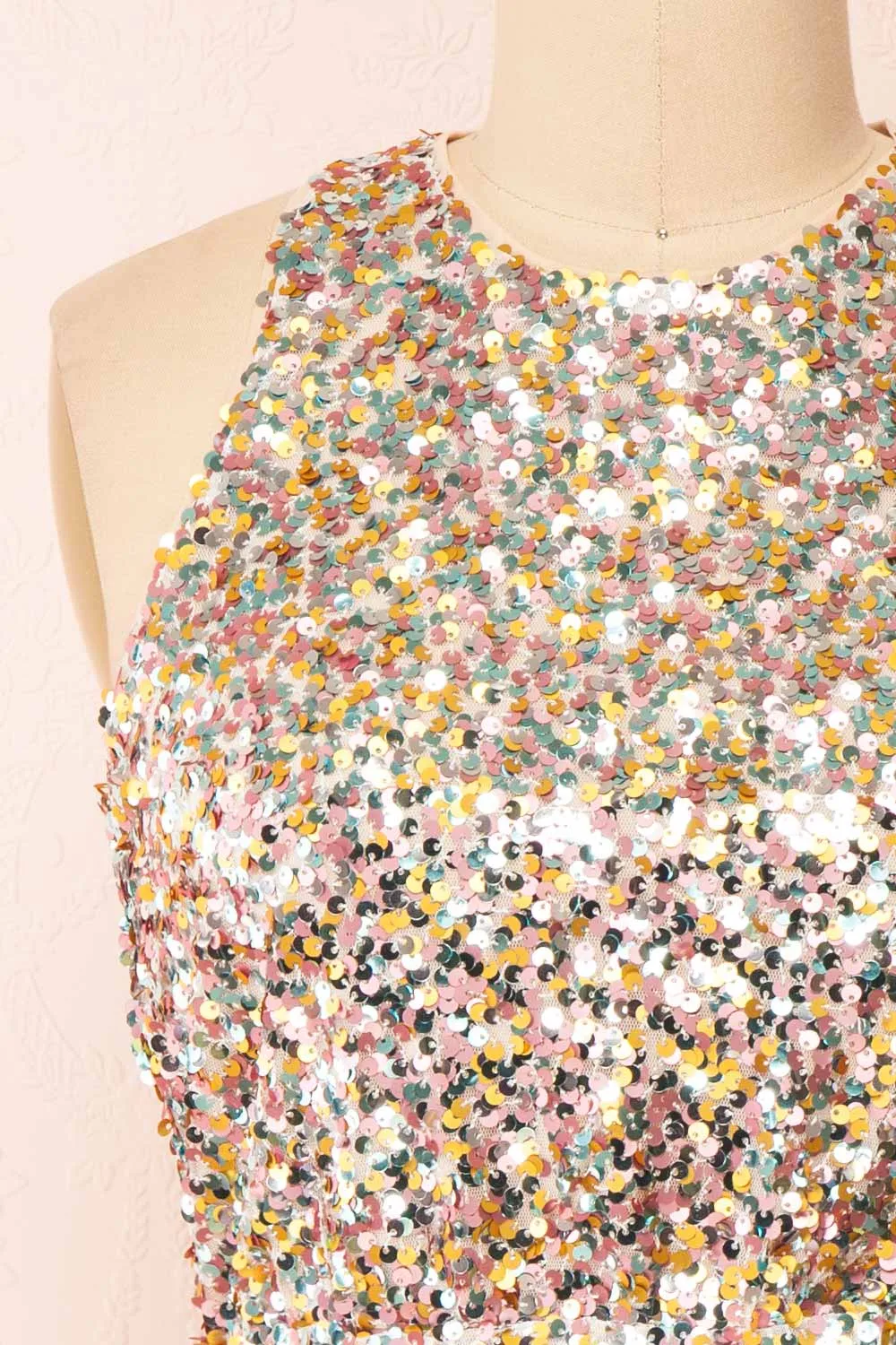 Vivenda | Pastel Sequin Sleeveless Top