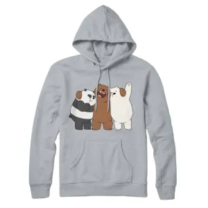 We Bare Bears Group Pose Light Gray Adult Pullover