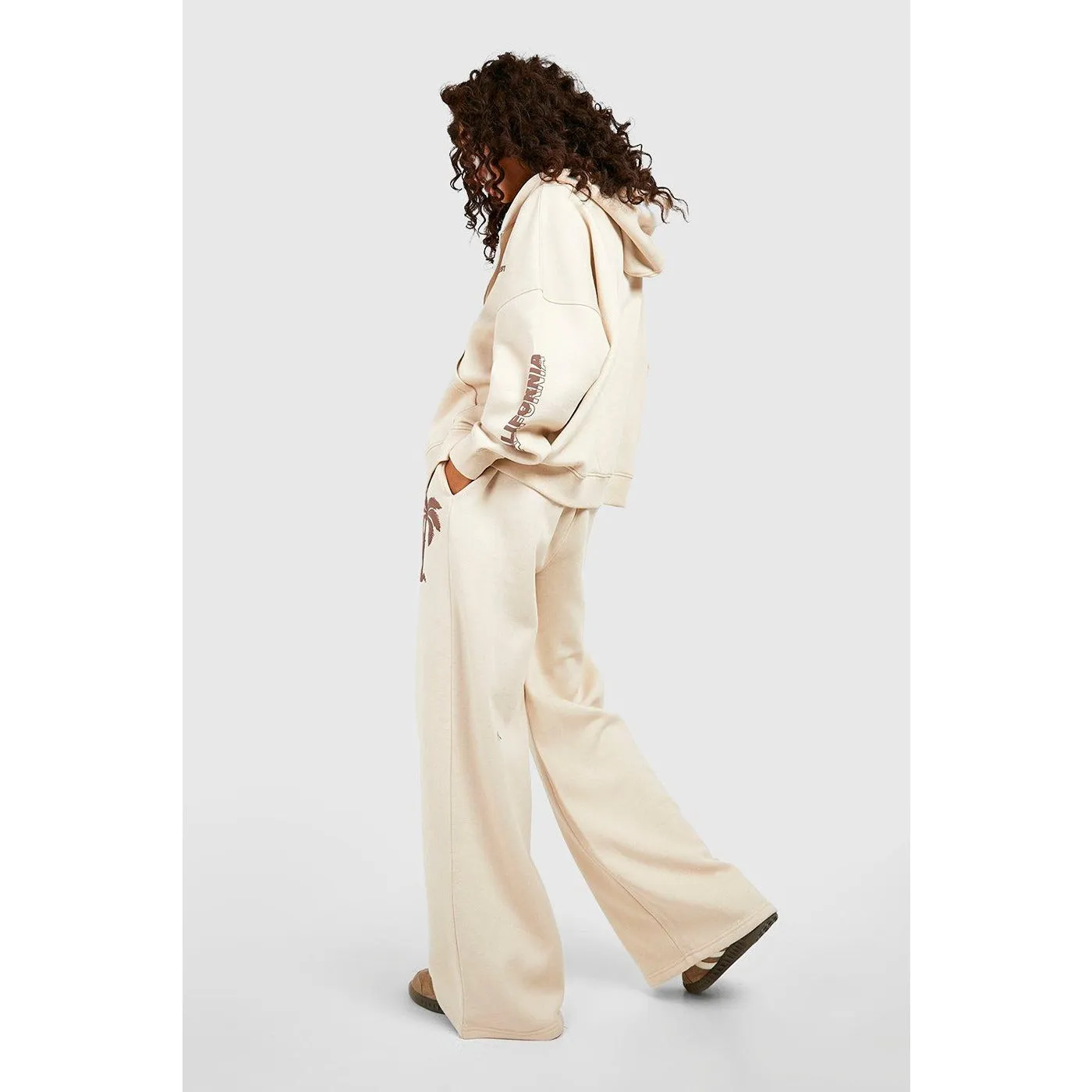 West Coast Slogan Wide Leg Trousers