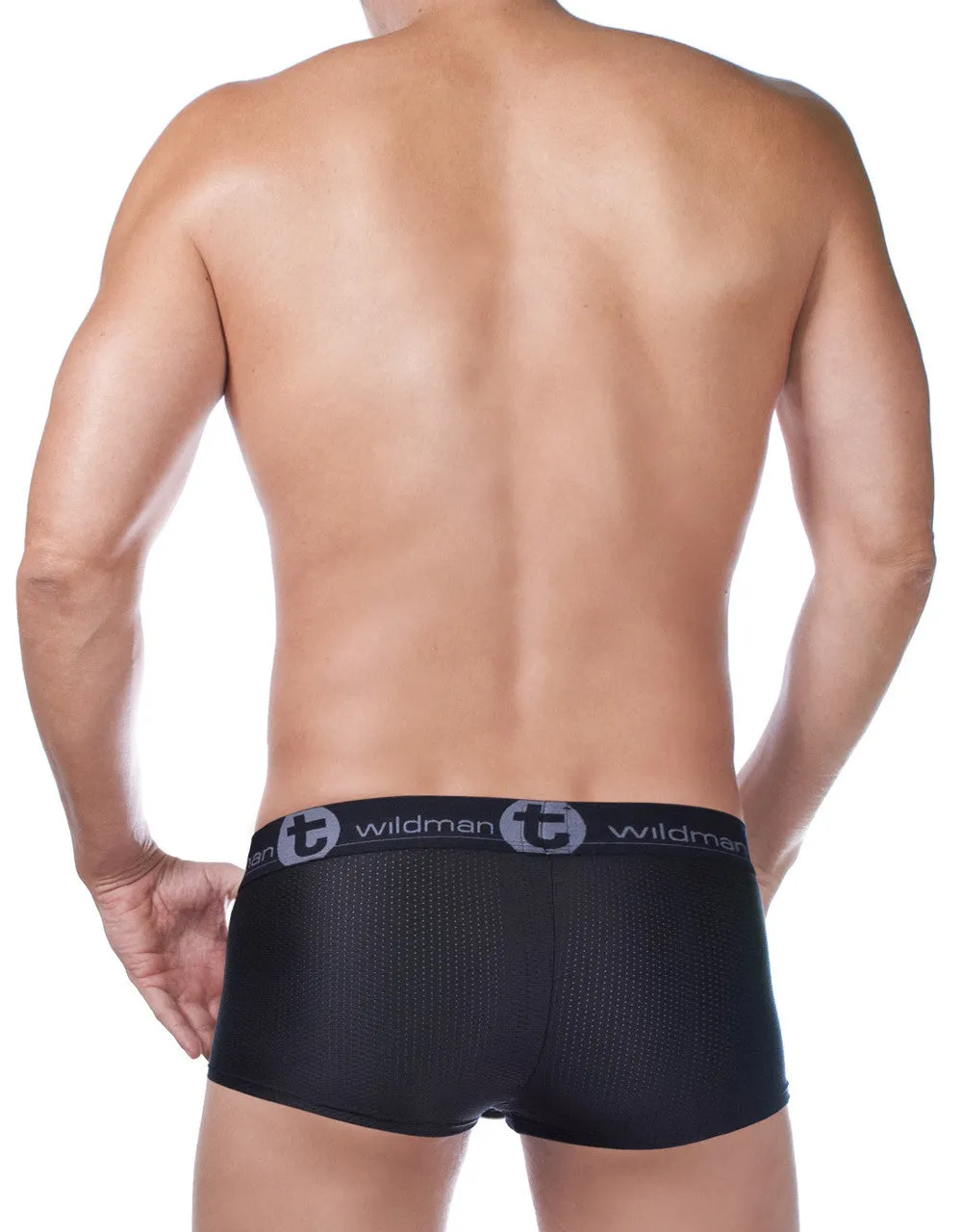 WildmanT Big Boy Mesh Pouch Boxer Brief Black