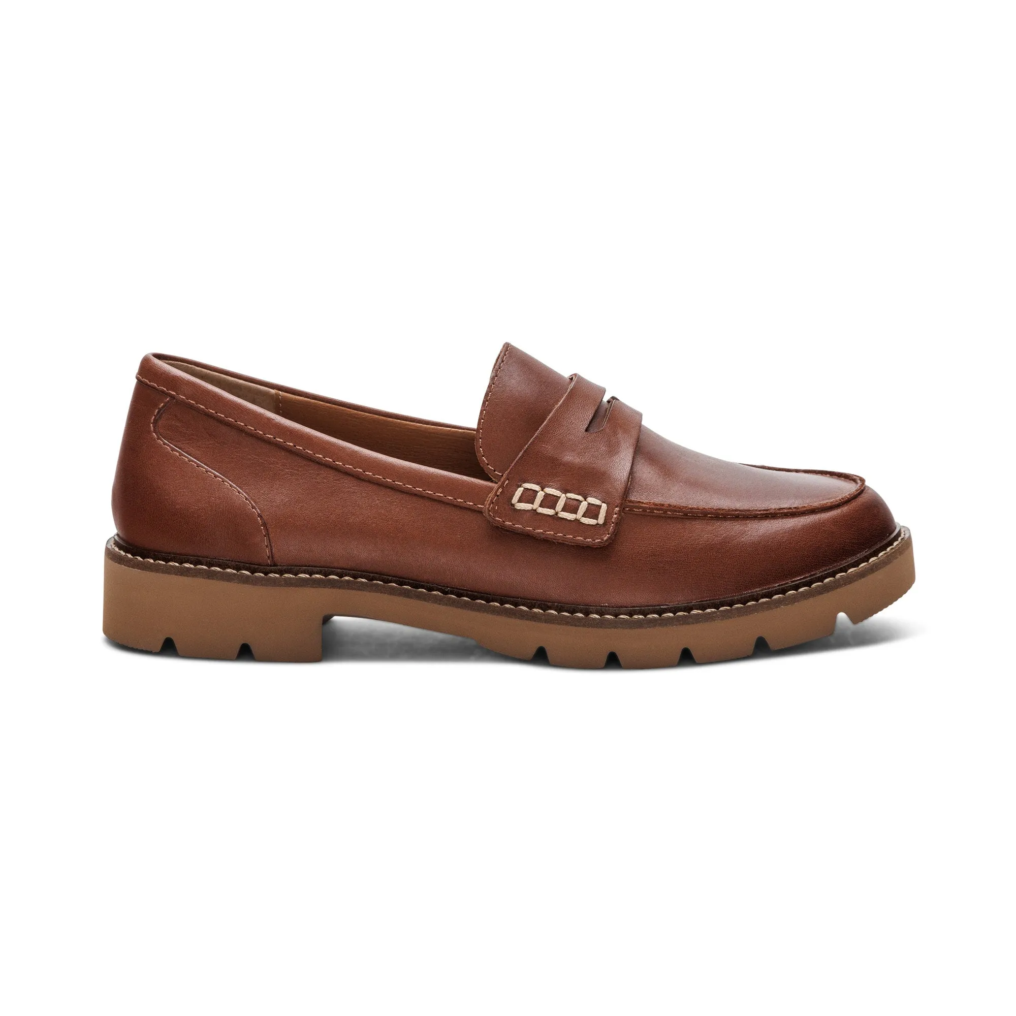 Women 's Aetrex Collette Arch Support Loafer Color: Cognac