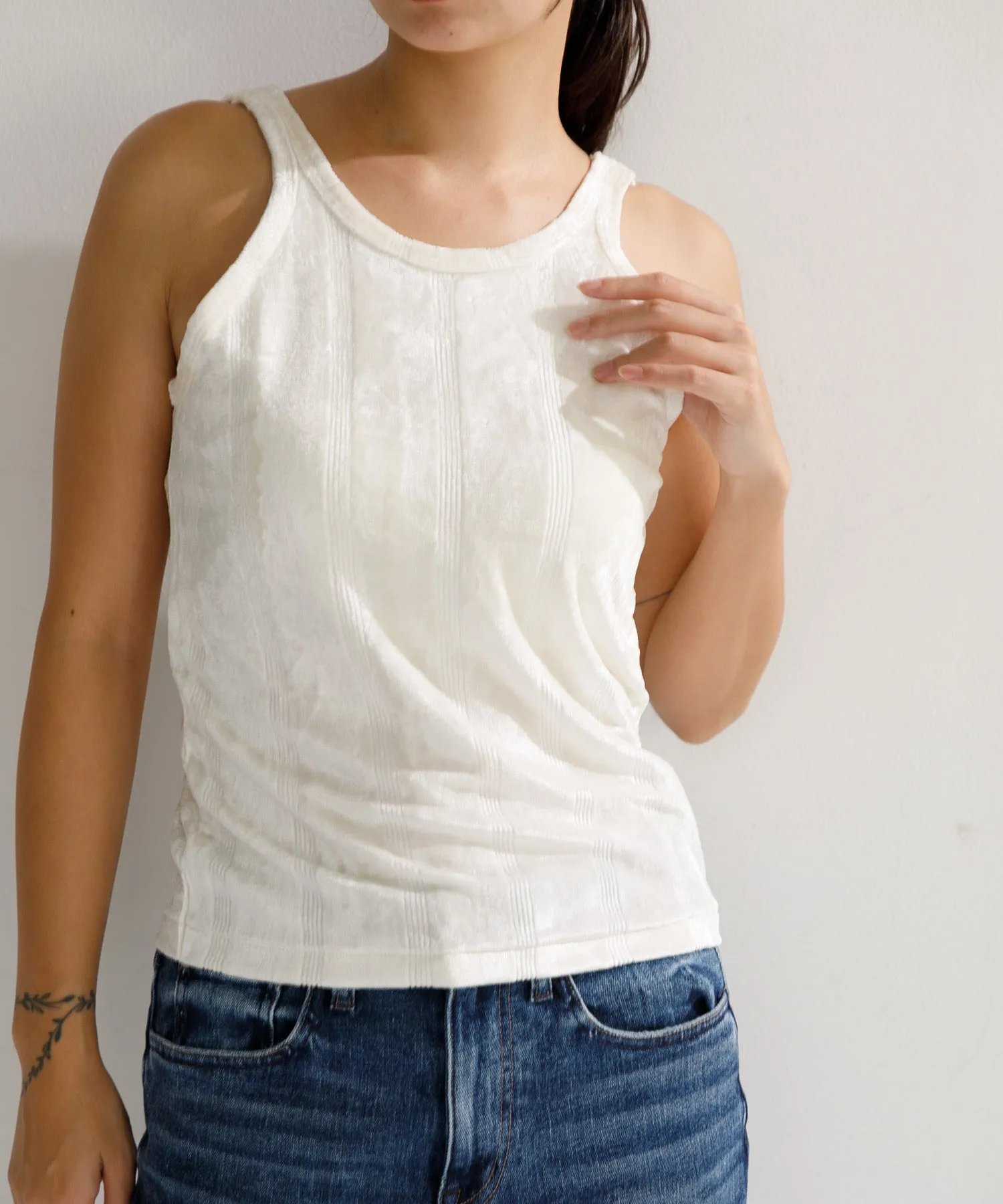 【WOMEN】Robert P’miller Velor Prib Cup Tank