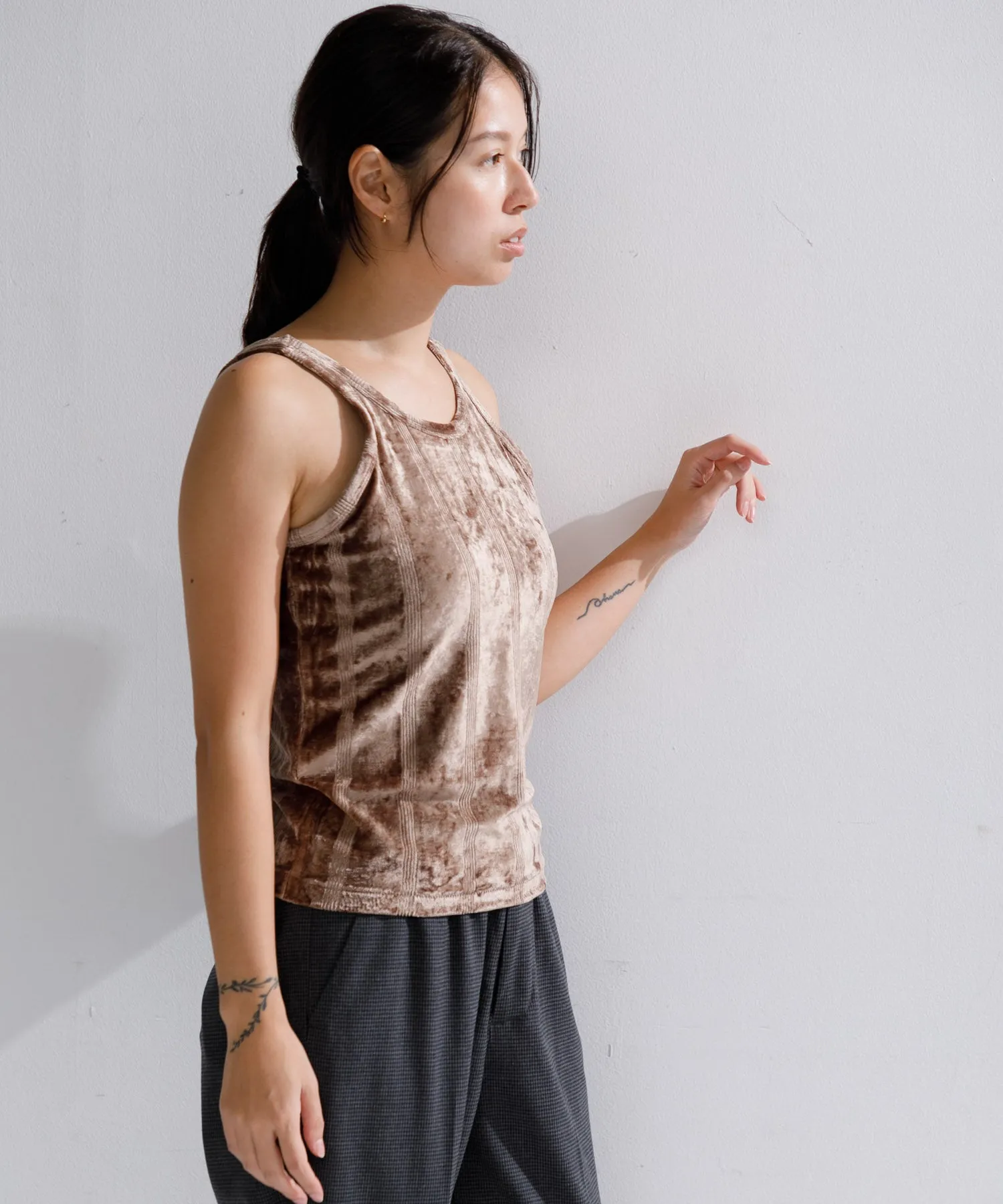 【WOMEN】Robert P’miller Velor Prib Cup Tank