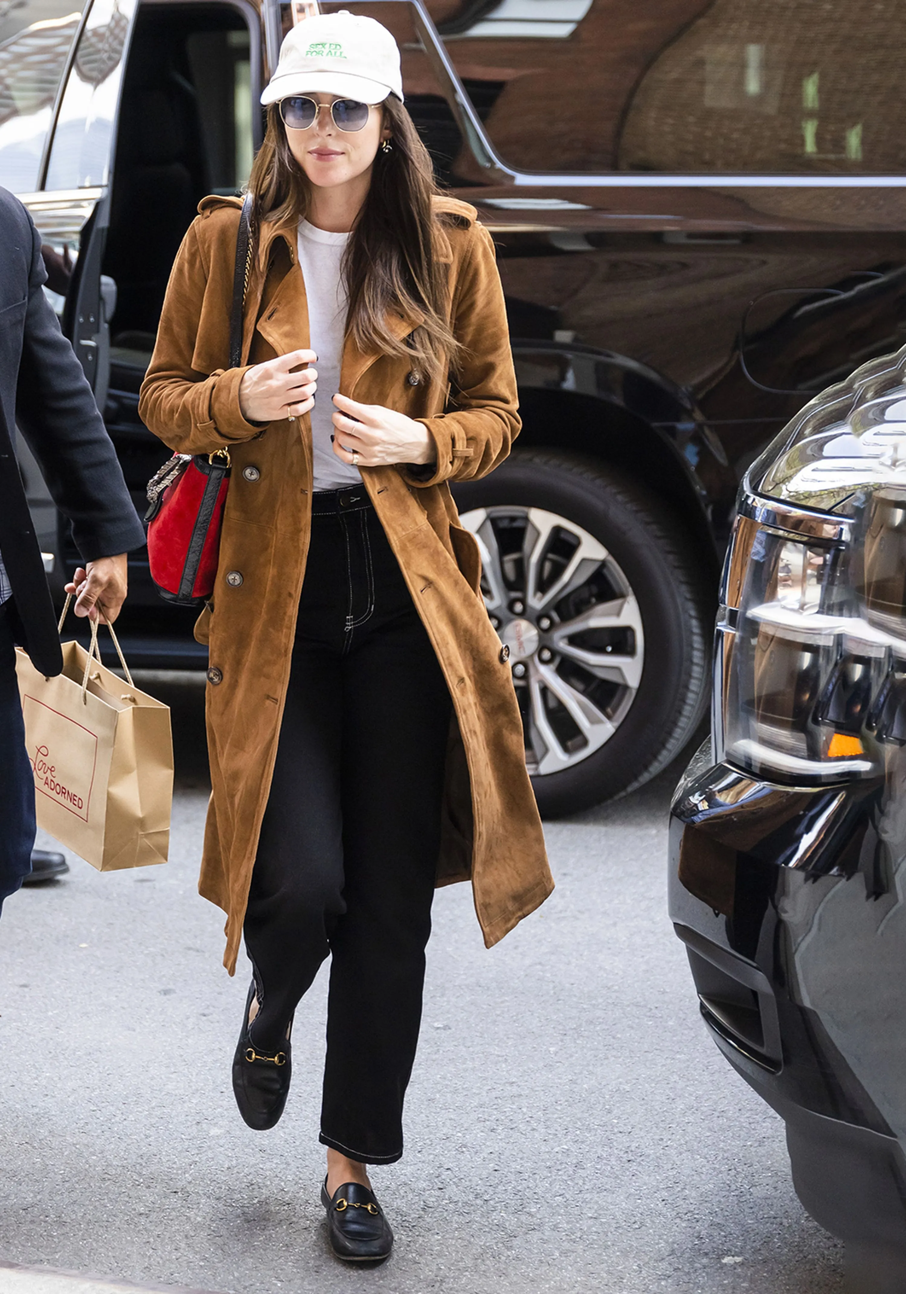 Women's Double-Breasted Suede Leather Brown Haddington Trench Coat