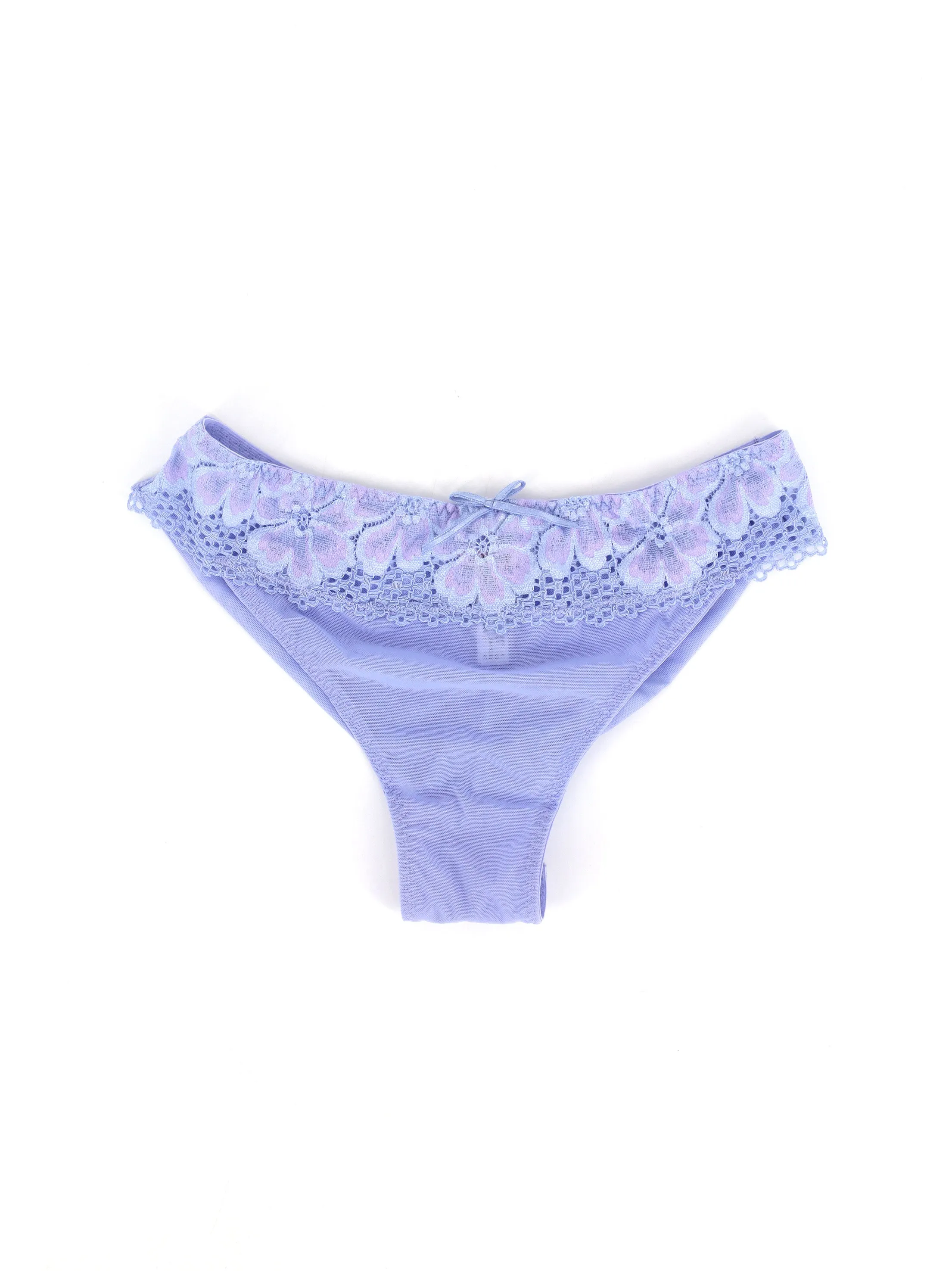 Women's Lace Trim Thongs,Purple