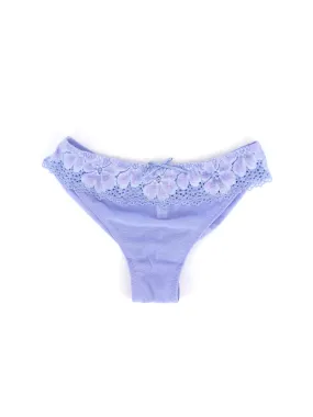 Women's Lace Trim Thongs,Purple