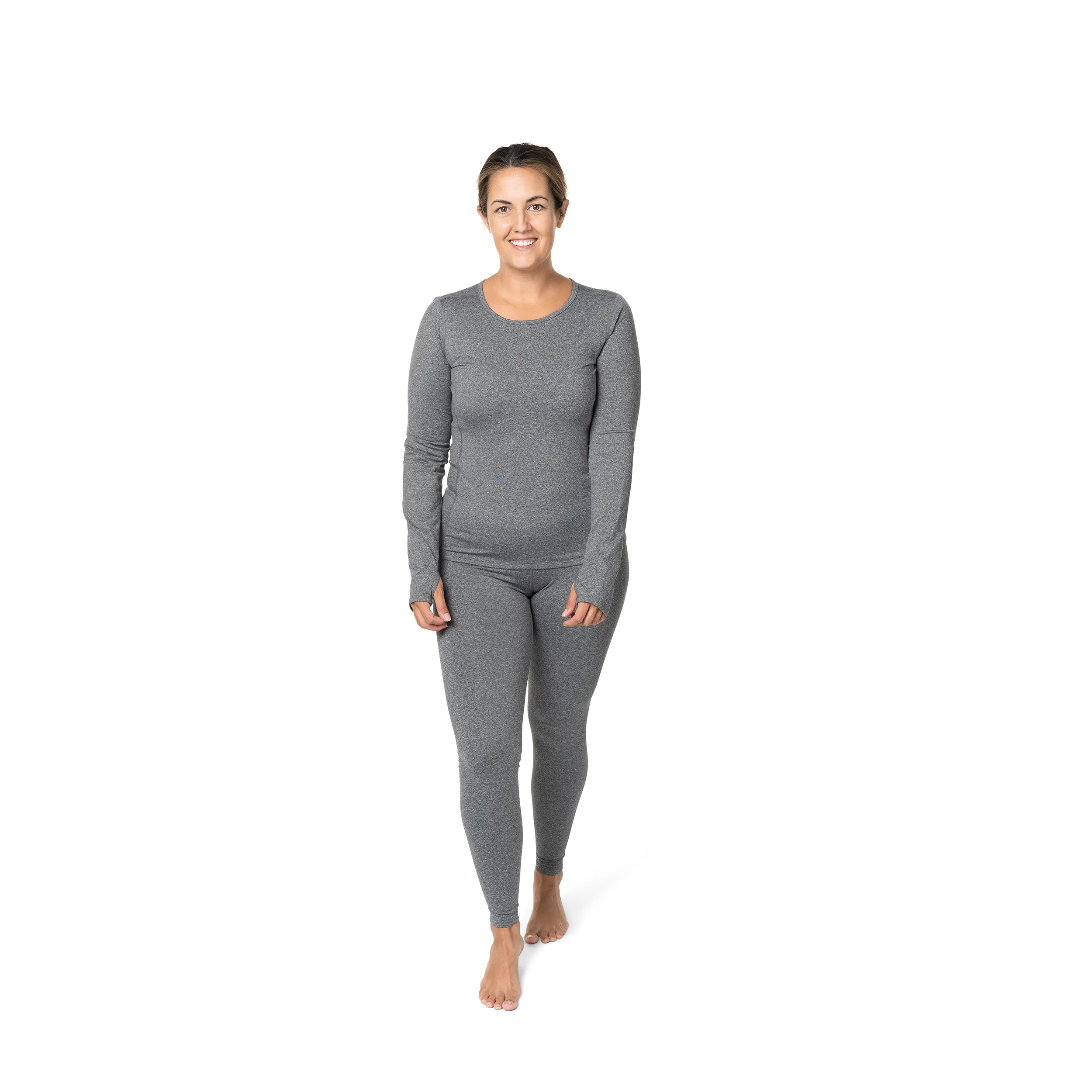 Women's Micro-Elite Chamois Crewneck - Granite