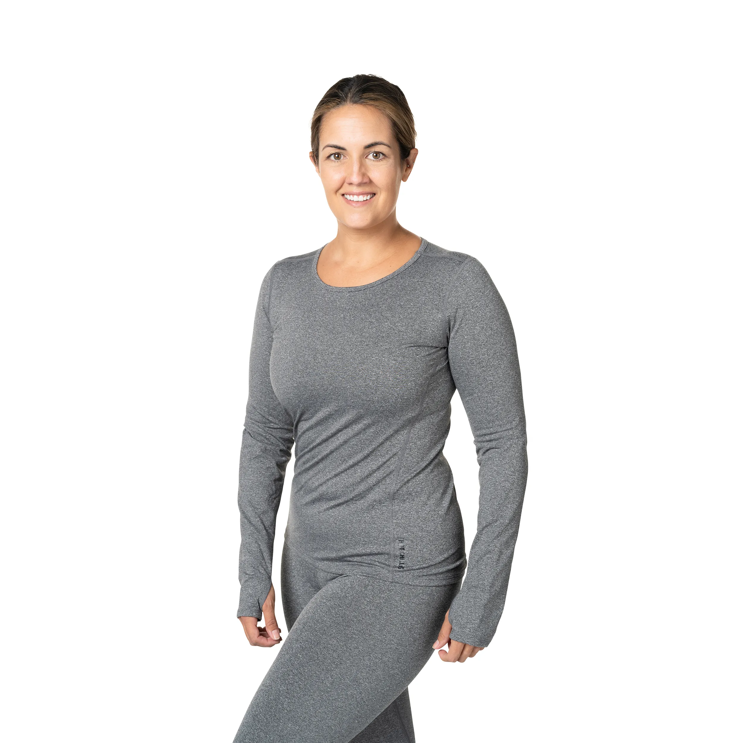 Women's Micro-Elite Chamois Crewneck - Granite