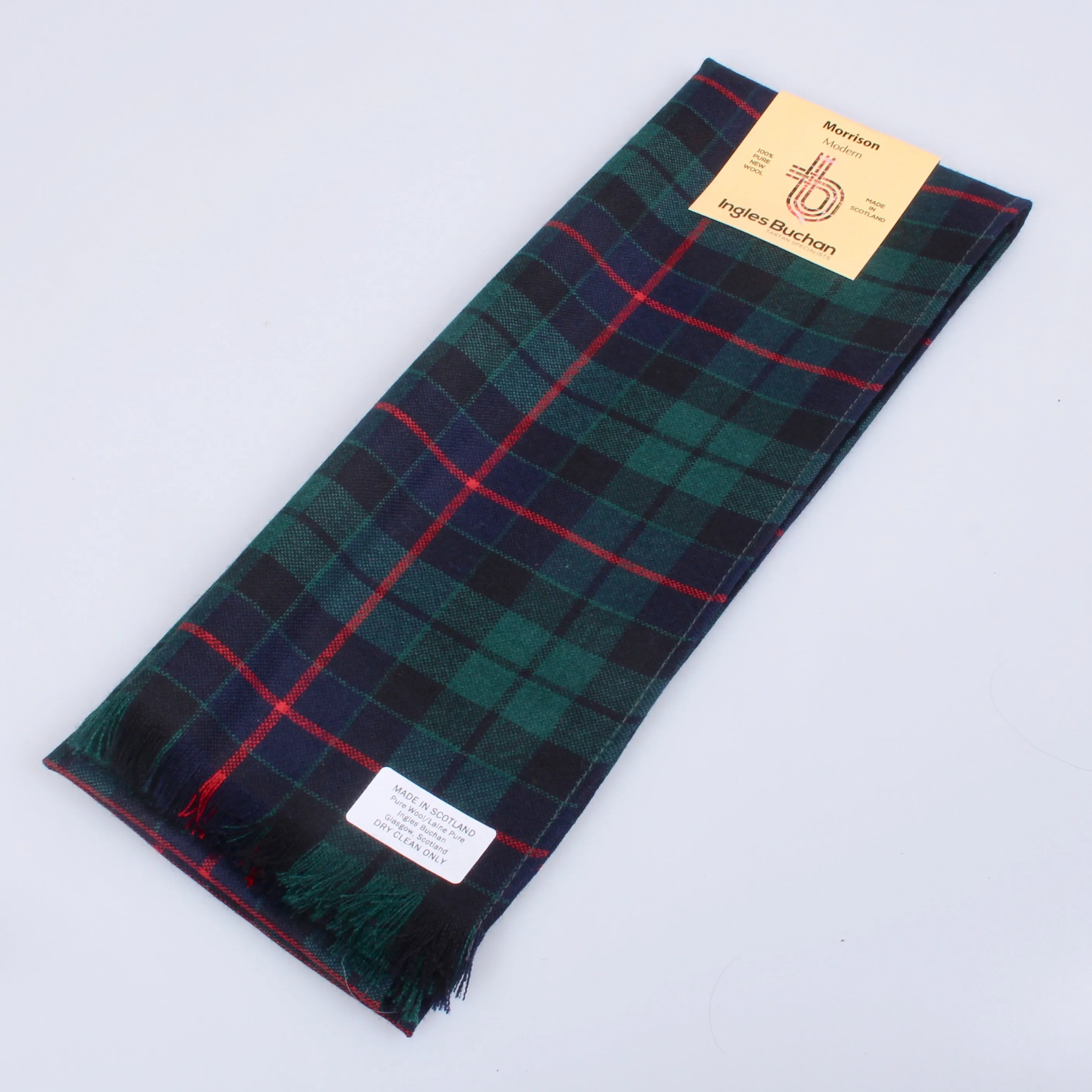 Wool Scarf in Morrison Hunting (Green) Modern Tartan