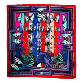 Zebras and Butterflies Garden Scarf